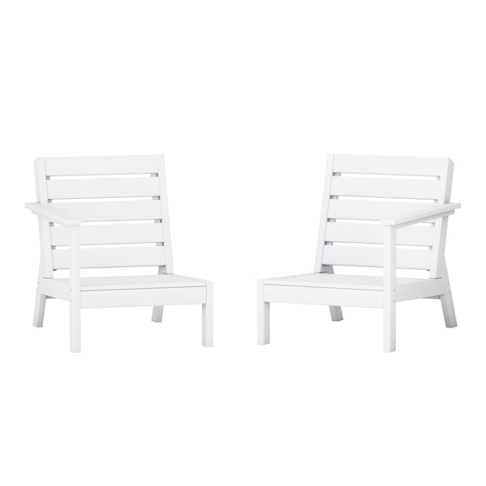 Avalon Outdoor Patio HDPE Deep Seating Sectional Loveseat