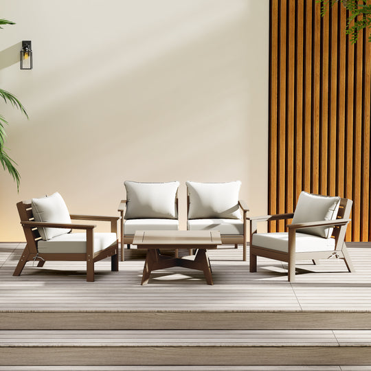 Avalon Outdoor 5-Piece Modular Sectional Patio Furniture Sofa Set