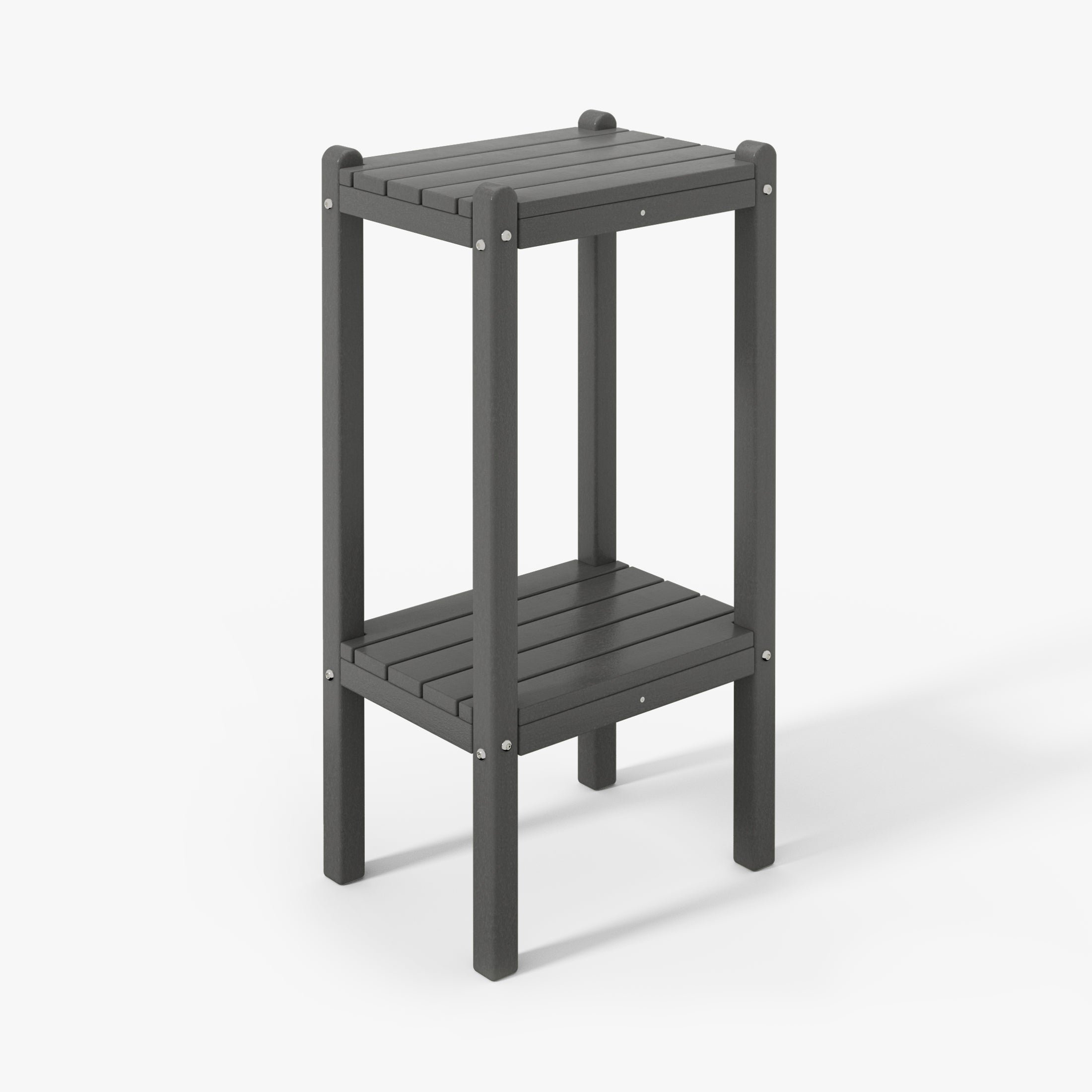 Malibu 36" Outdoor Adirondack HDPE 2-Tier Patio Side Table