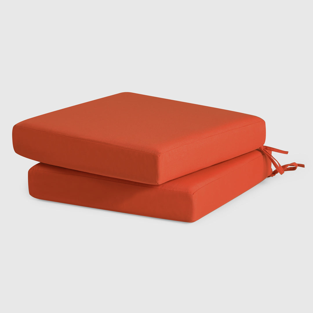 Solace Outdoor Patio Furniture Seat Chair Square Cushions Set of 2, 20" x 19"