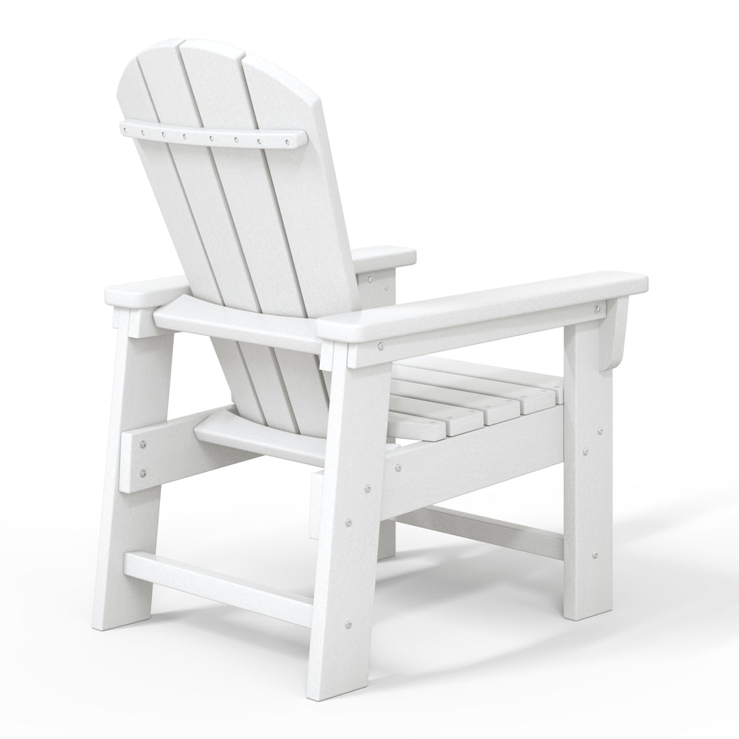 Malibu Kids Outdoor HDPE Adirondack Plastic Patio Chair