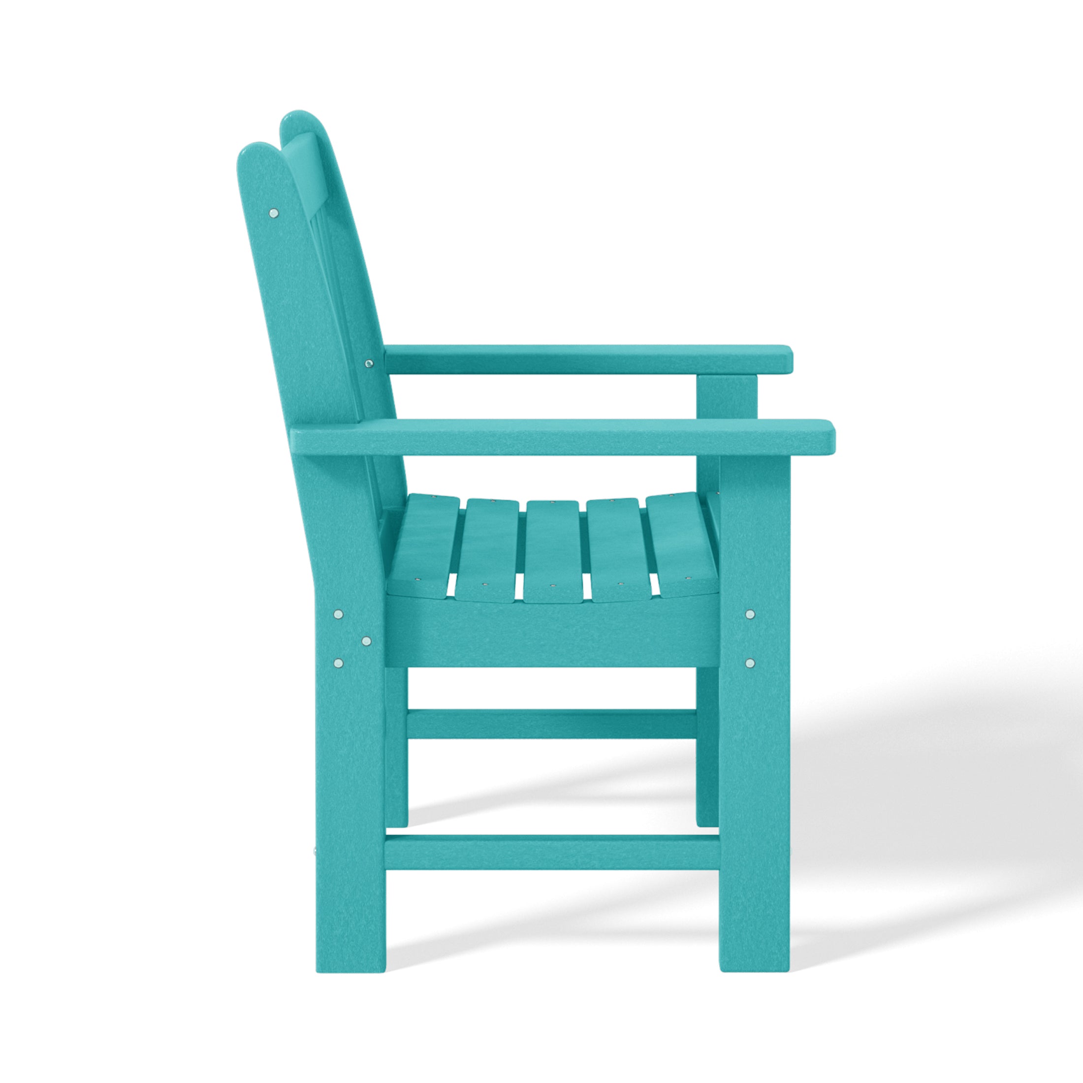 Malibu Outdoor Patio 3-Piece HDPE Adirondack Garden Chairs with Square Adirondack Side Table Set