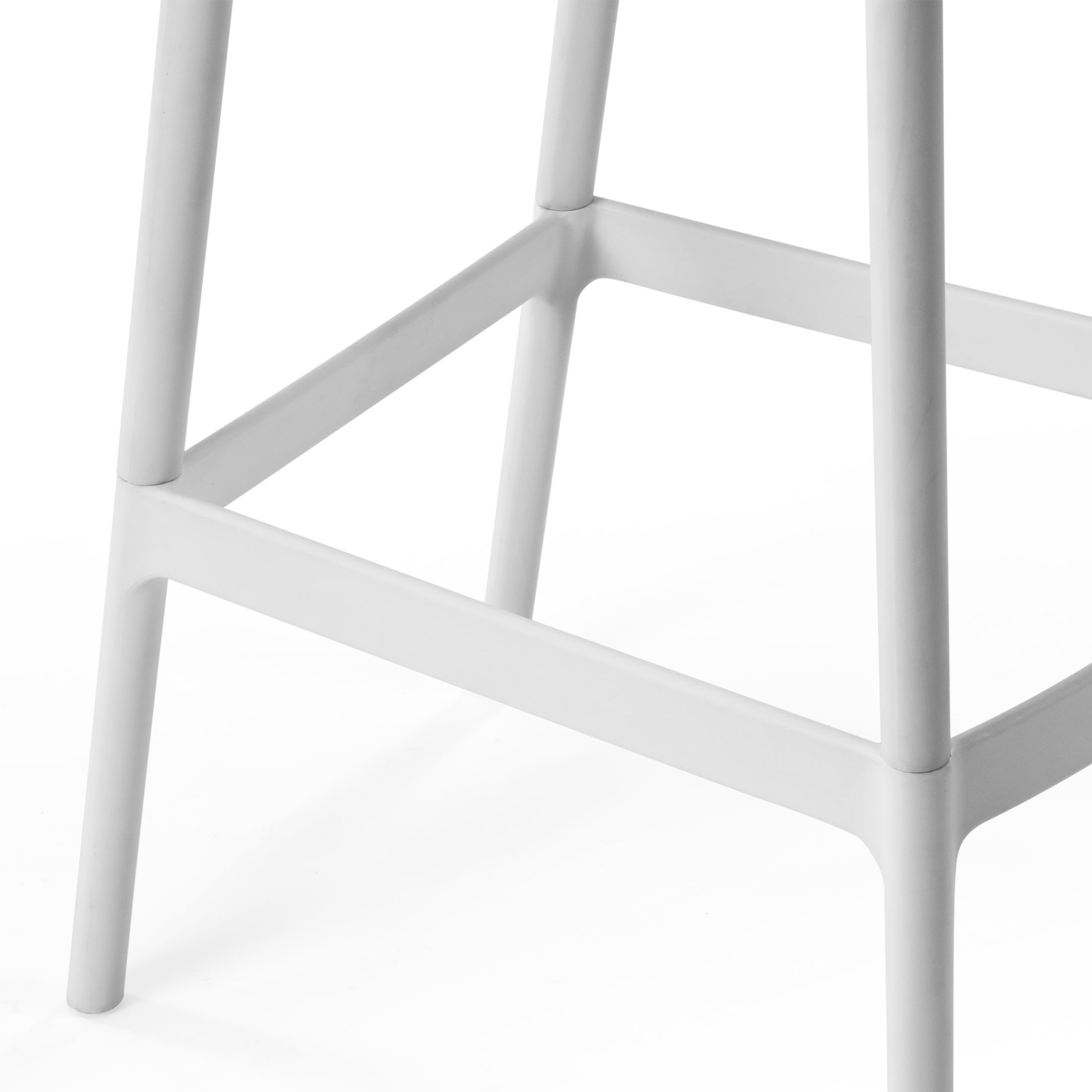 Playa 41.75" Outdoor Modern Polypropylene Plastic Patio Bar Height Stools (Set of 2)