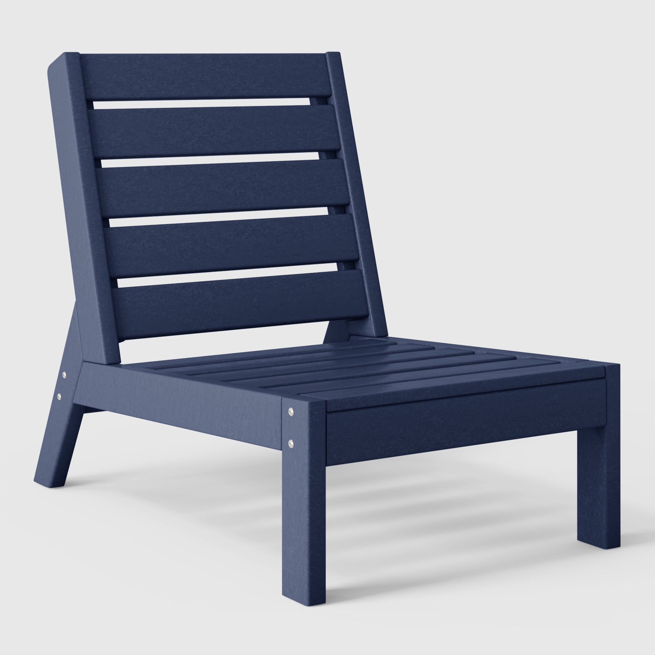 Avalon Outdoor HDPE Deep Seating Modular Armless Patio Chair with Patio Cushions