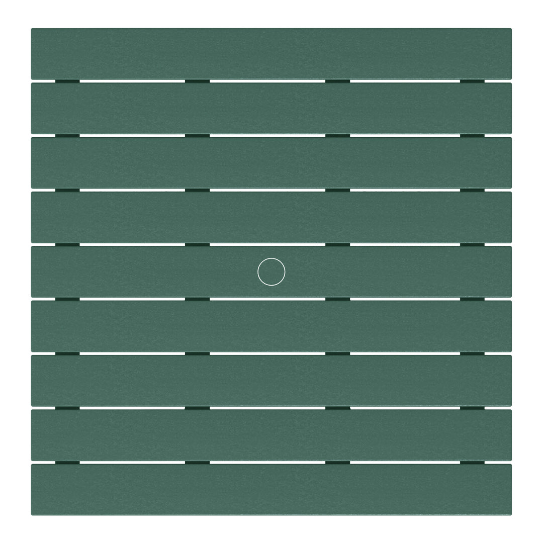 Dylan 5-Piece Outdoor Patio HDPE Adirondack Chair With Square Coffee Table Conversation Set