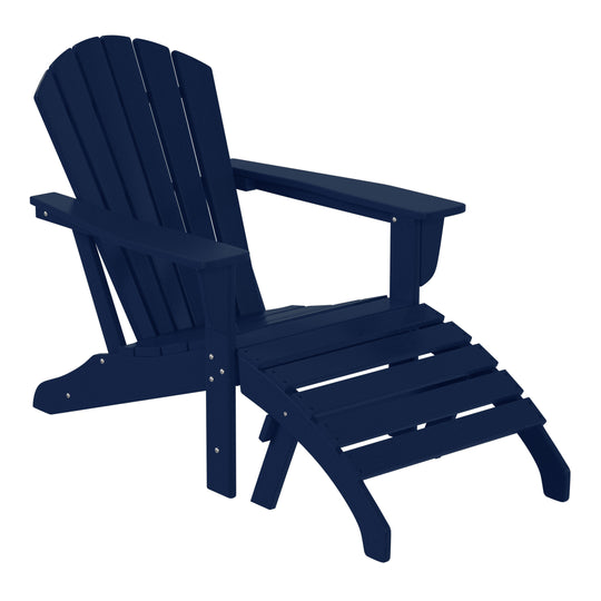 Dylan Outdoor Adirondack Chair With Ottoman 2-Piece Set
