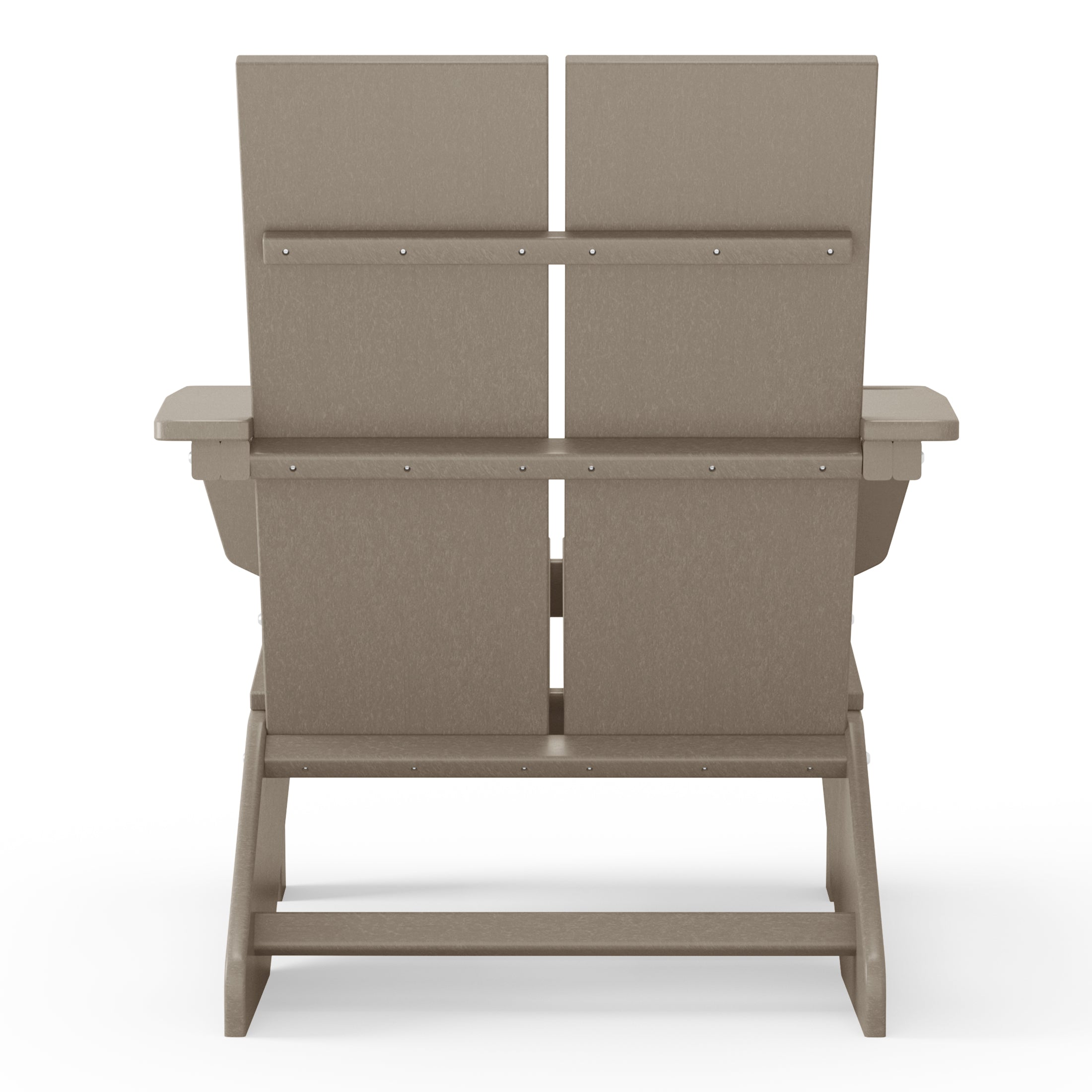 Riviera Outdoor HDPE Modern Adirondack Chair with Cup Holder