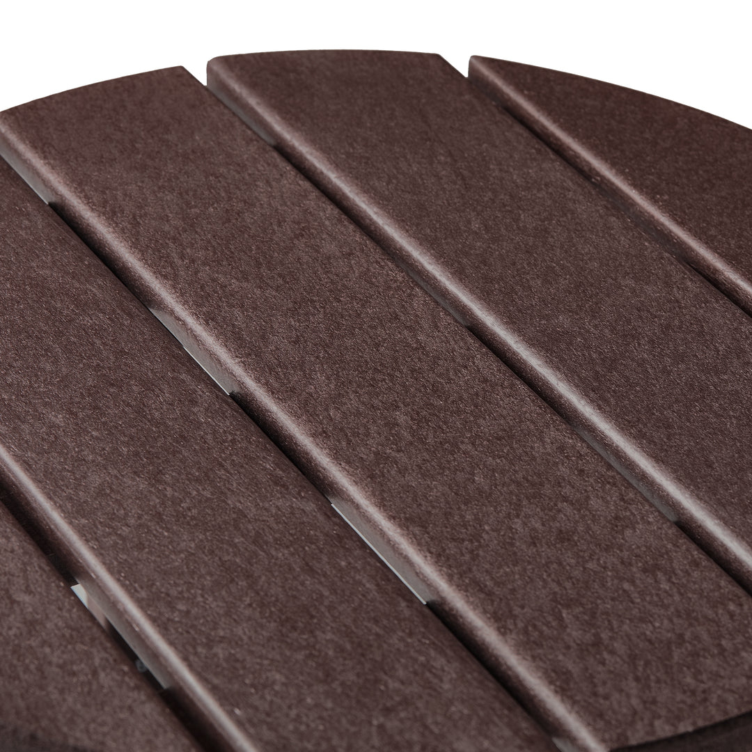 Malibu 2-Piece Outdoor Folding Adjustable Adirondack Chair with Cup Holder & Hideaway Ottoman and 18" Side Table