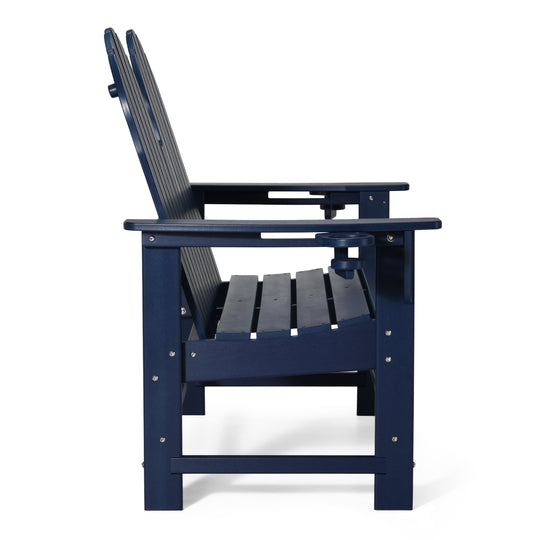 St. Augustine Outdoor Patio 49" HDPE Adirondack Garden Bench