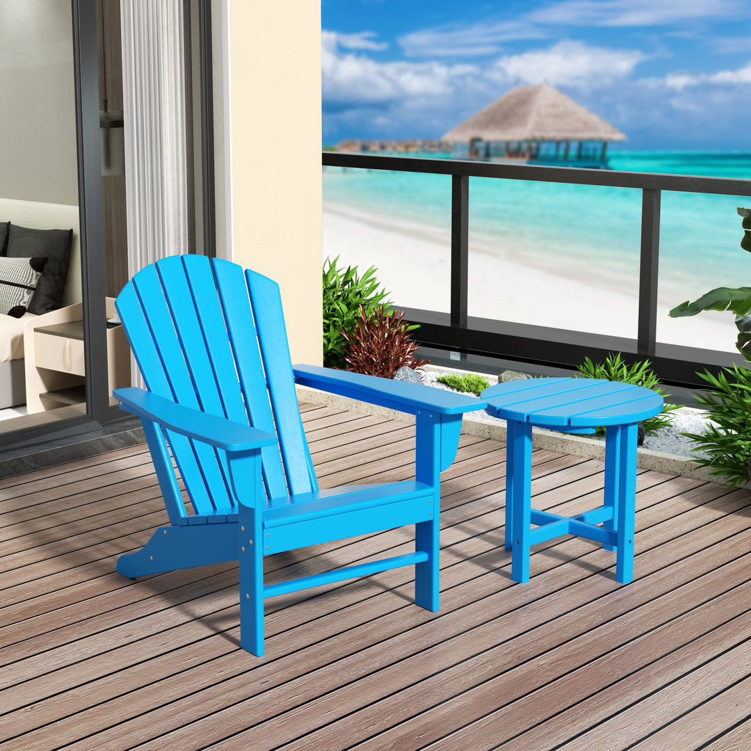 Dylan Outdoor Adirondack Chair with Side Table Set