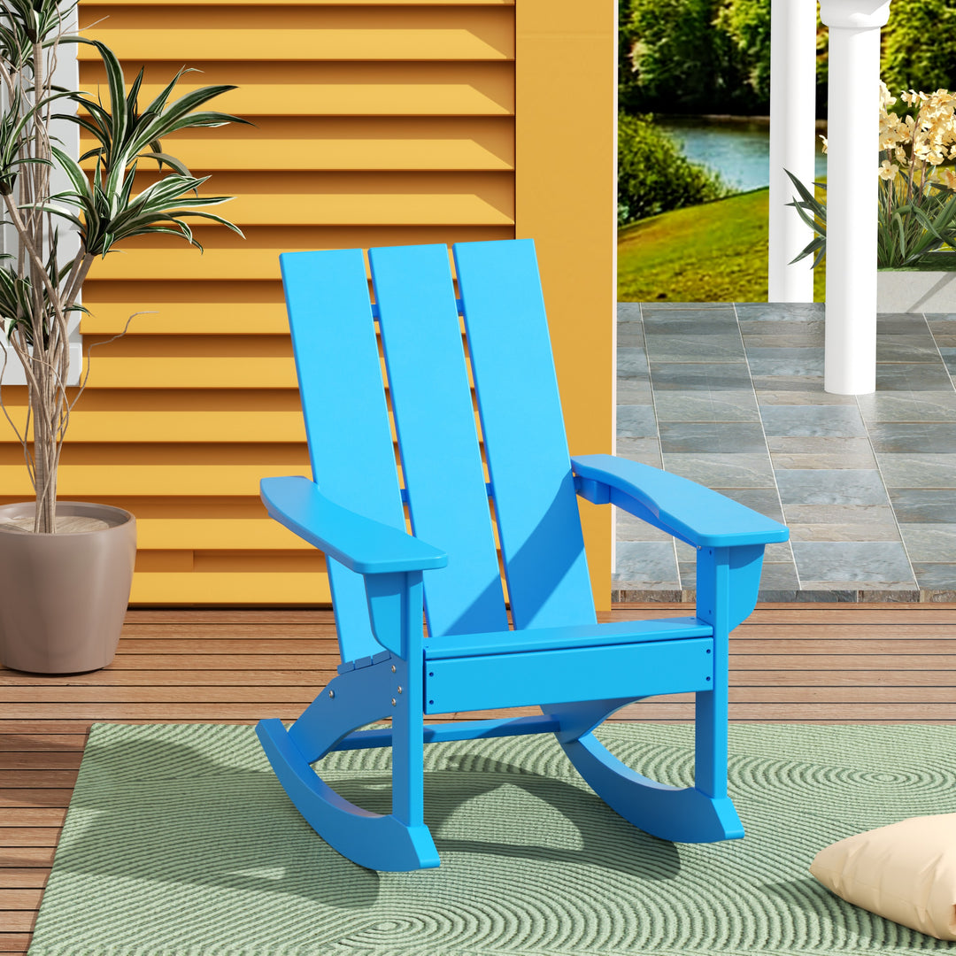 Ashore Outdoor Patio Modern Adirondack Rocking Chair