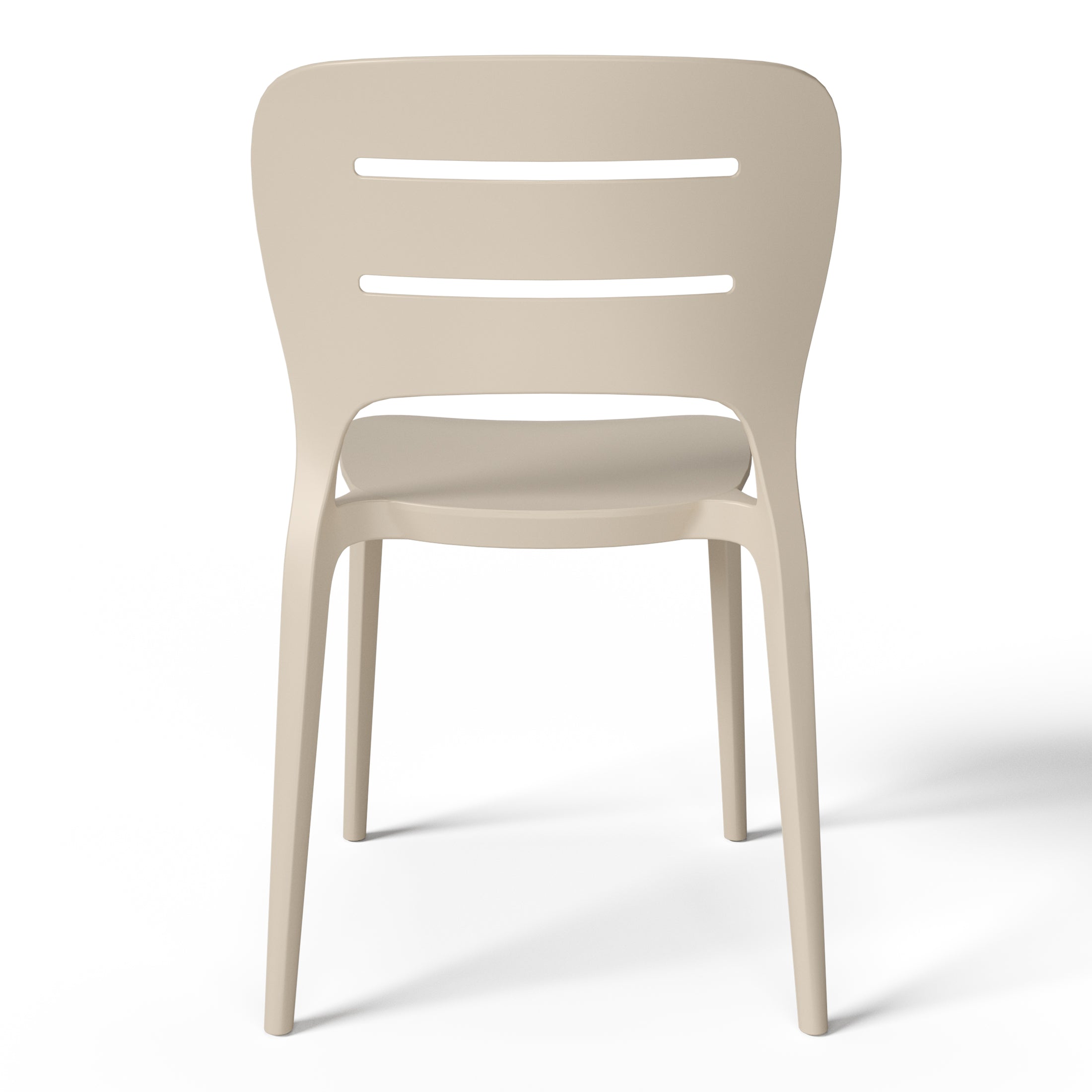 Playa Outdoor Modern Stackable Plastic Patio Dining Side Chairs (Set of 2)