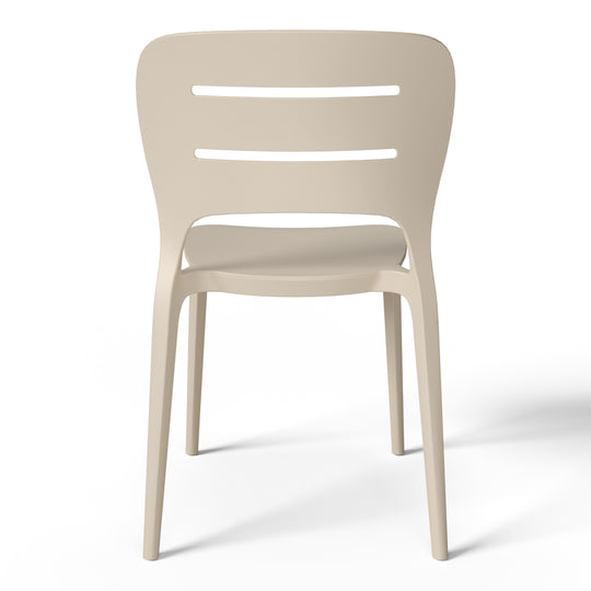 Playa Outdoor Modern Stackable Plastic Patio Dining Side Chairs (Set of 4)