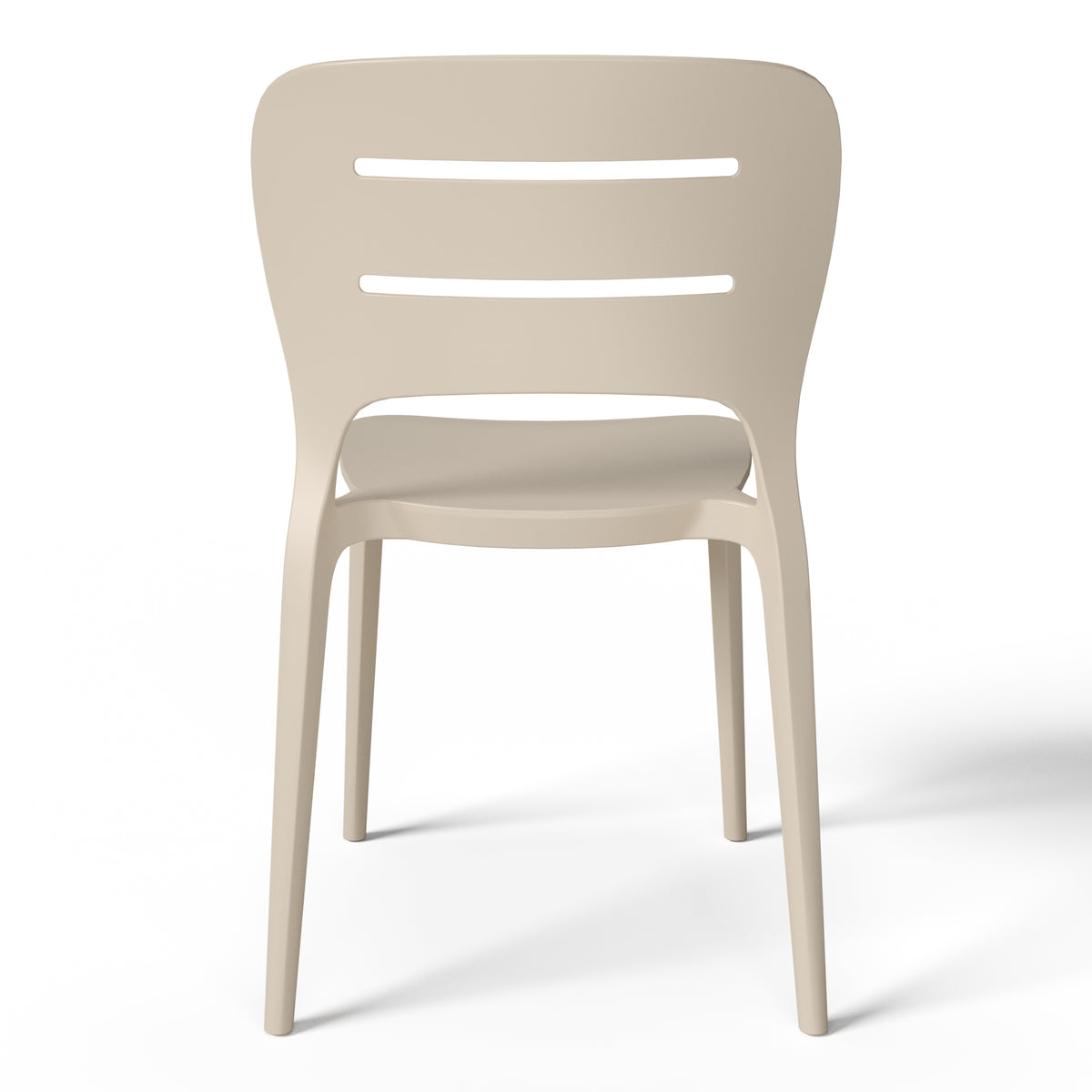 Playa Outdoor Modern Stackable Plastic Patio Dining Side Chairs (Set of 2)