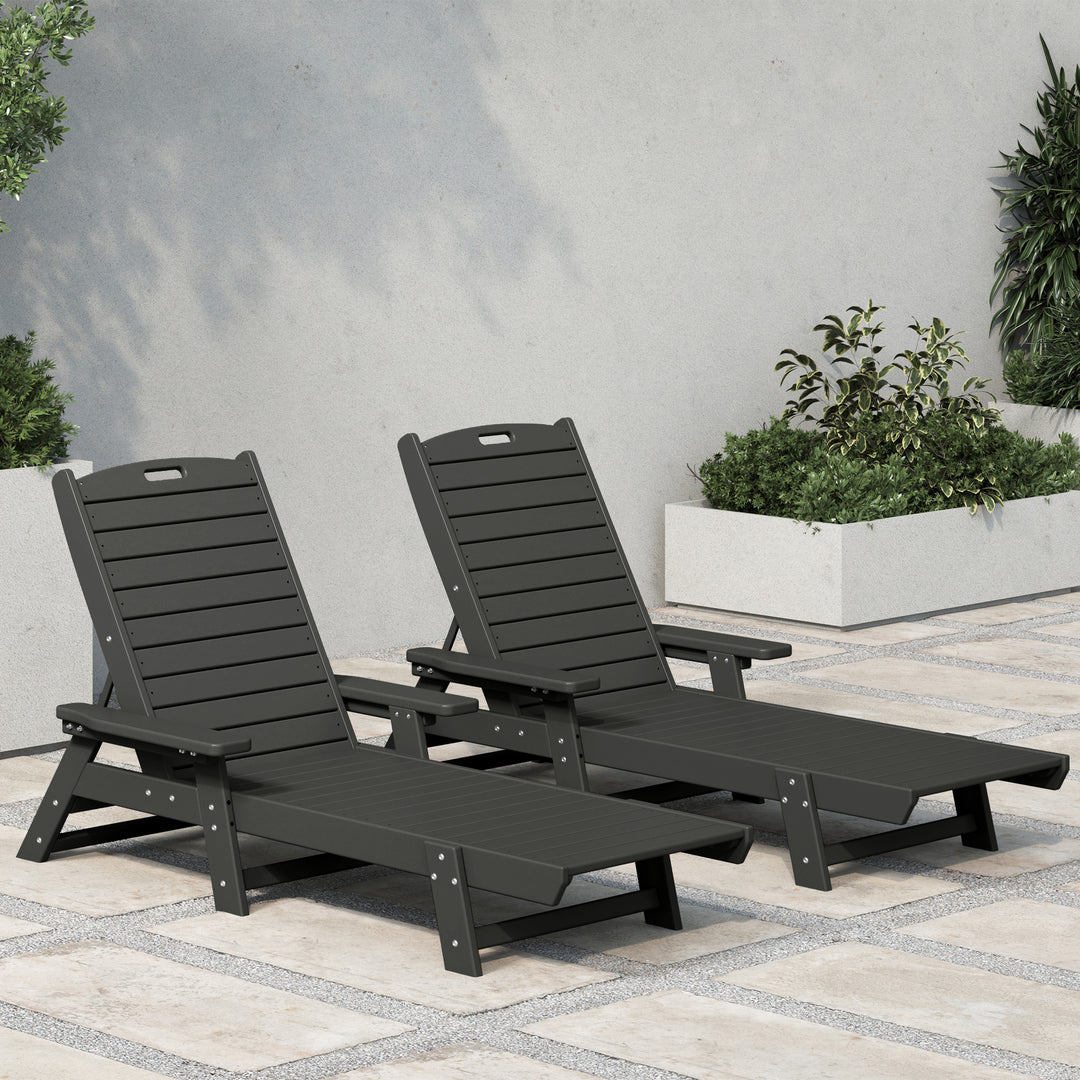 Malibu Poly Reclining Chaise Lounge (Set Of 2)