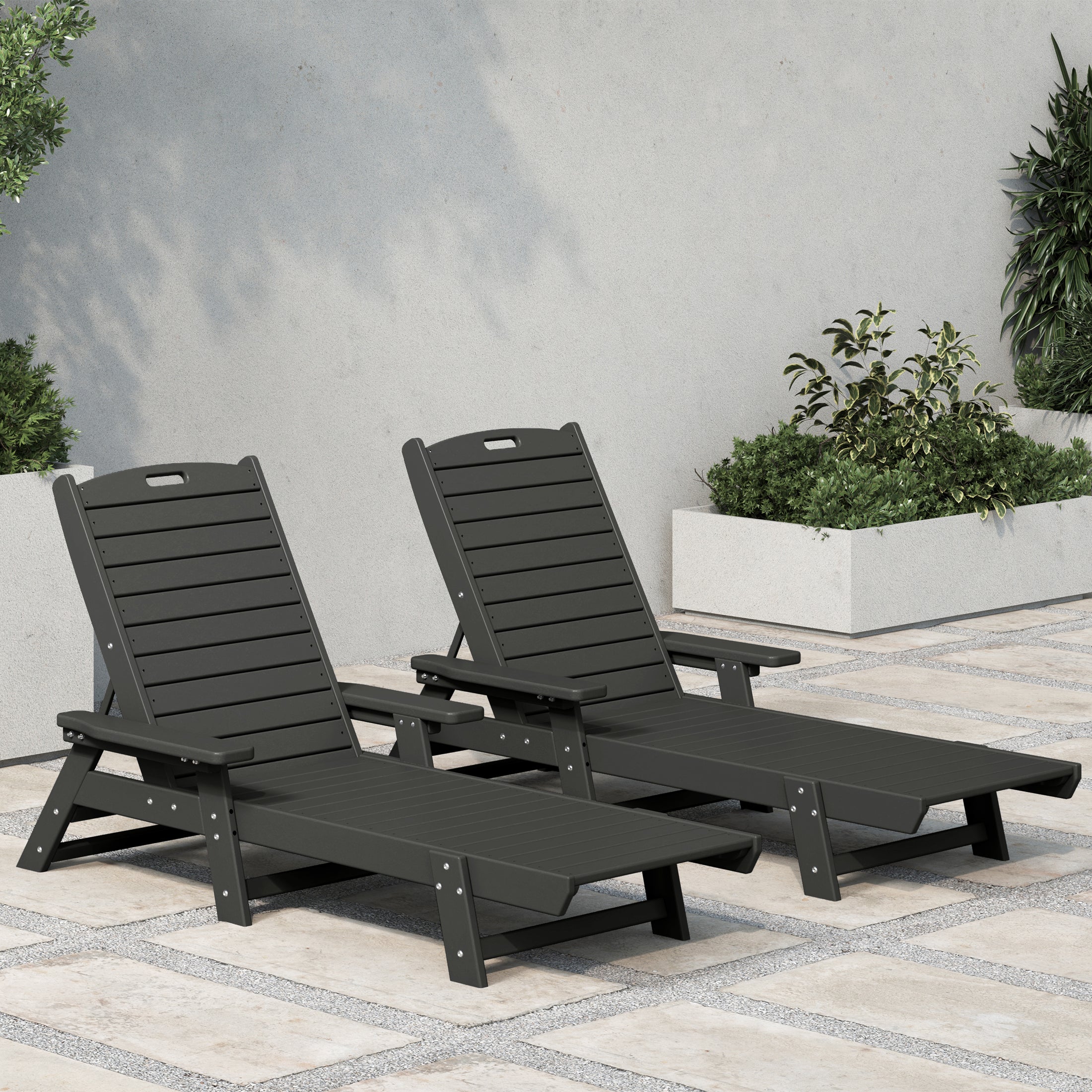 Malibu Poly Reclining Chaise Lounge (Set Of 2)