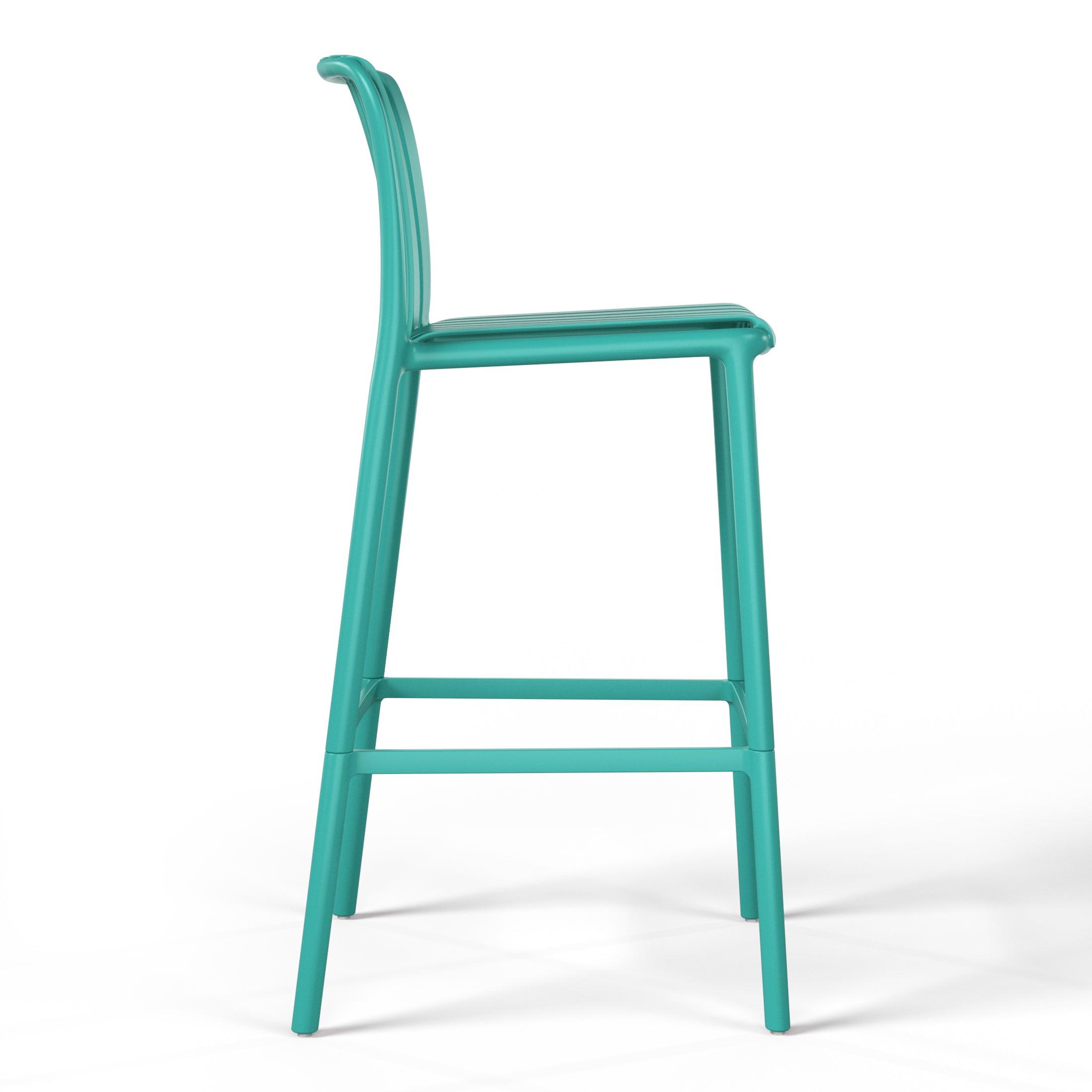 Playa 29.5" Outdoor Modern Polypropylene Plastic Patio Bar Height Stools (Set of 2)