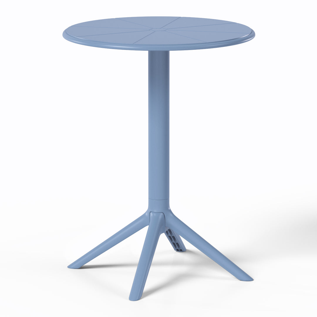 Playa 23.5" Outdoor Polypropylene Resin Round Patio Bistro Dining Table for 2