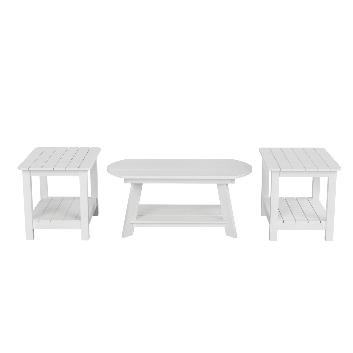 Tuscany HIPS 3-Piece Outdoor Adirondack Coffee Table and Side Table Set