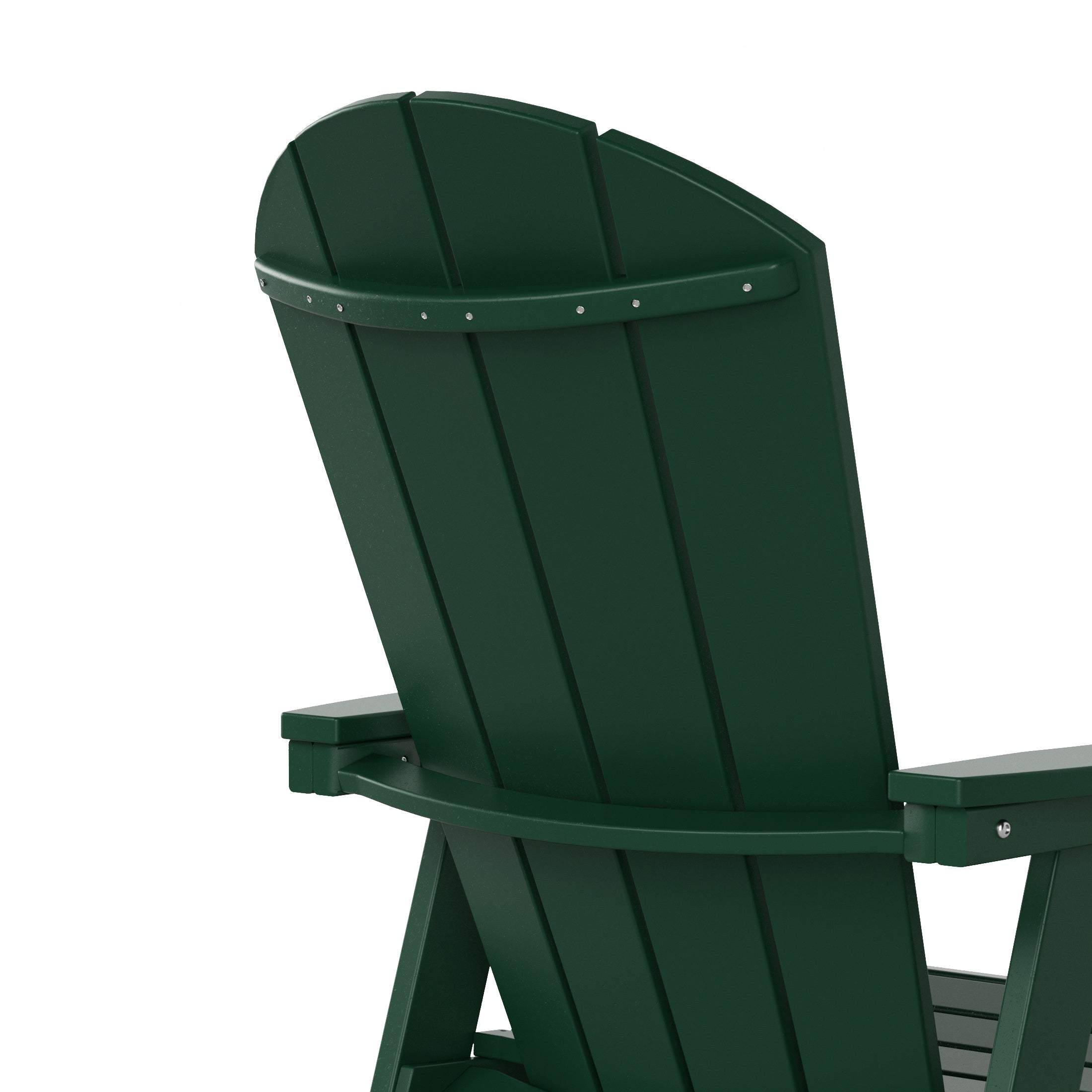 Malibu 7 Piece Outdoor Patio Dining Table and Adirondack Armchair Set