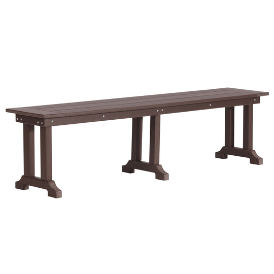 Ashore 6 Piece Outdoor Patio Dining Table and Armchair Dining Bench Set