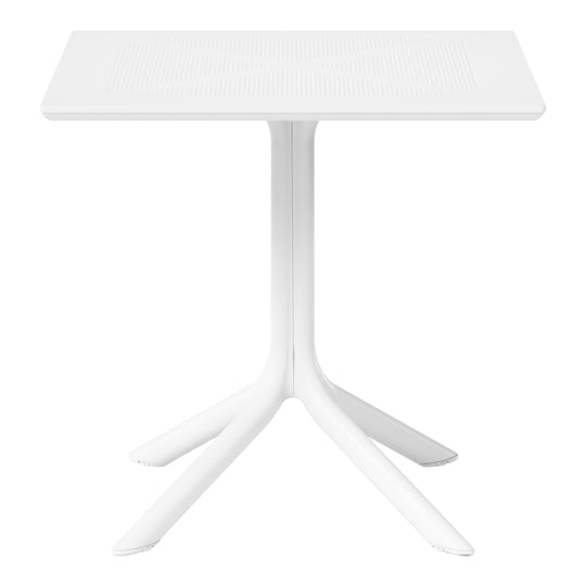 Playa 31.5" Square Plastic Outdoor Patio Dining Table for 4