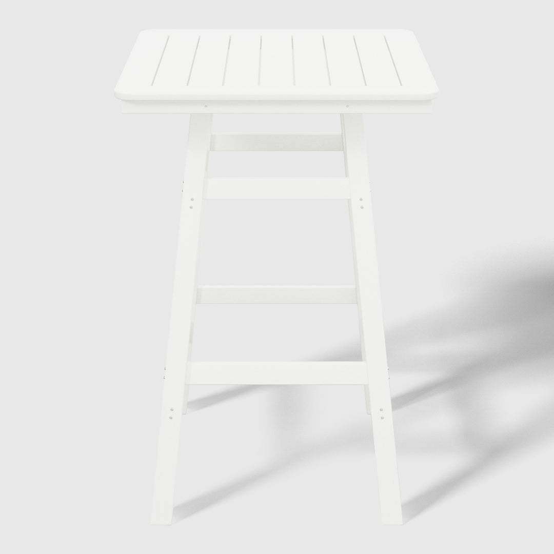 Malibu 30" Square Outdoor Patio Bistro Bar Table With Umbrella Hole