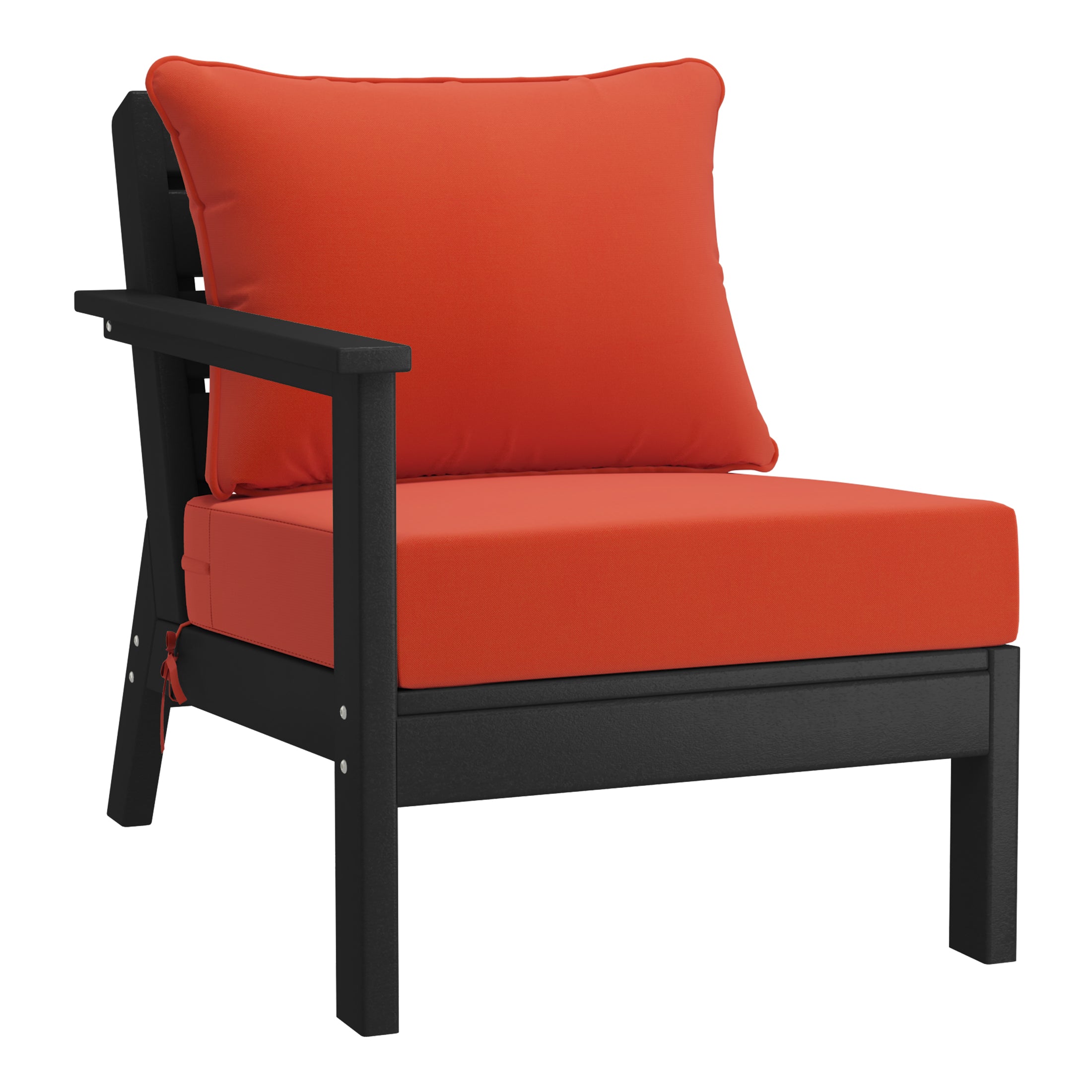 Avalon Outdoor Patio HDPE Sectional Sofa with Patio Cushions
