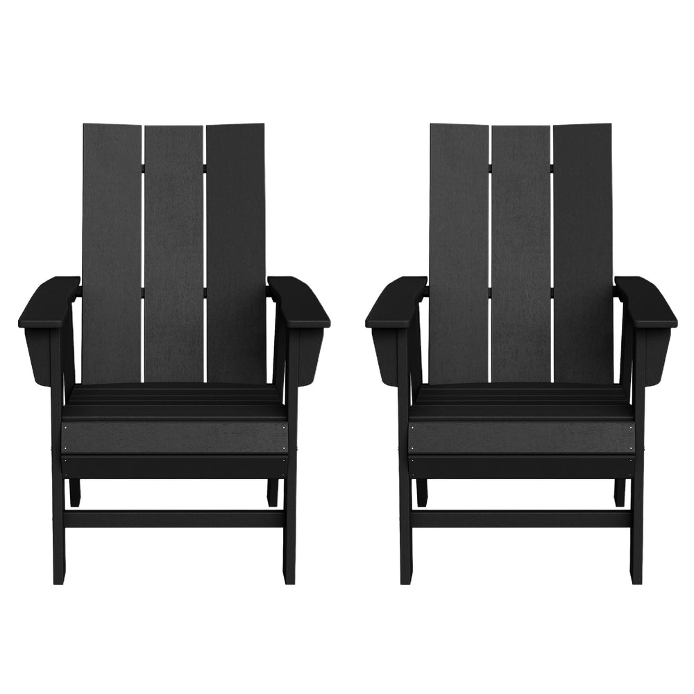 Ashore Outdoor Patio HDPE Plastic Modern Adirondack Dining Chair