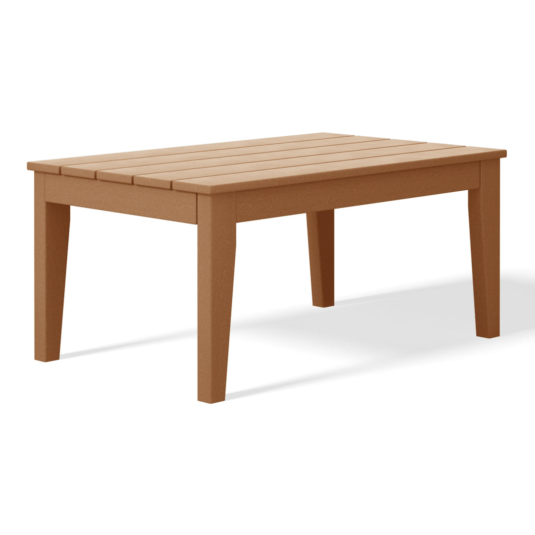 Malibu Low Outdoor HDPE Patio Rectangle Coffee Table