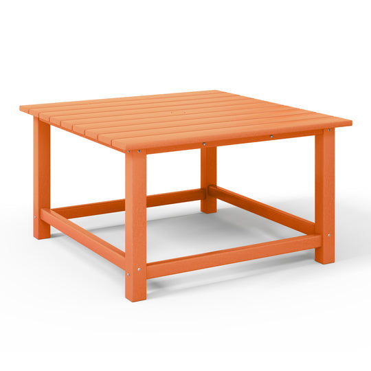 Malibu Low Outdoor HDPE Square Patio Coffee Table