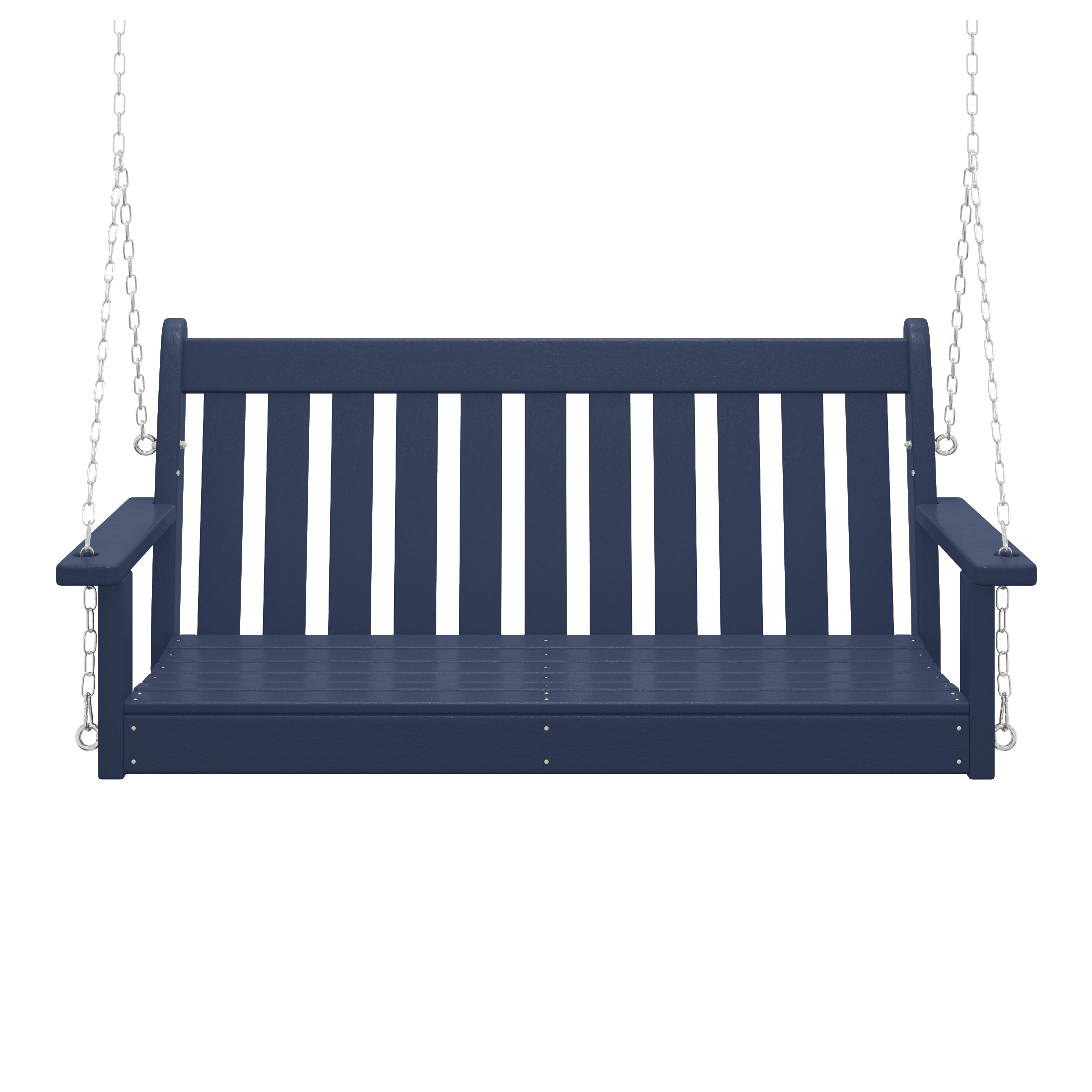 Malibu Outdoor Patio HDPE Hanging Front Porch Swing Bench