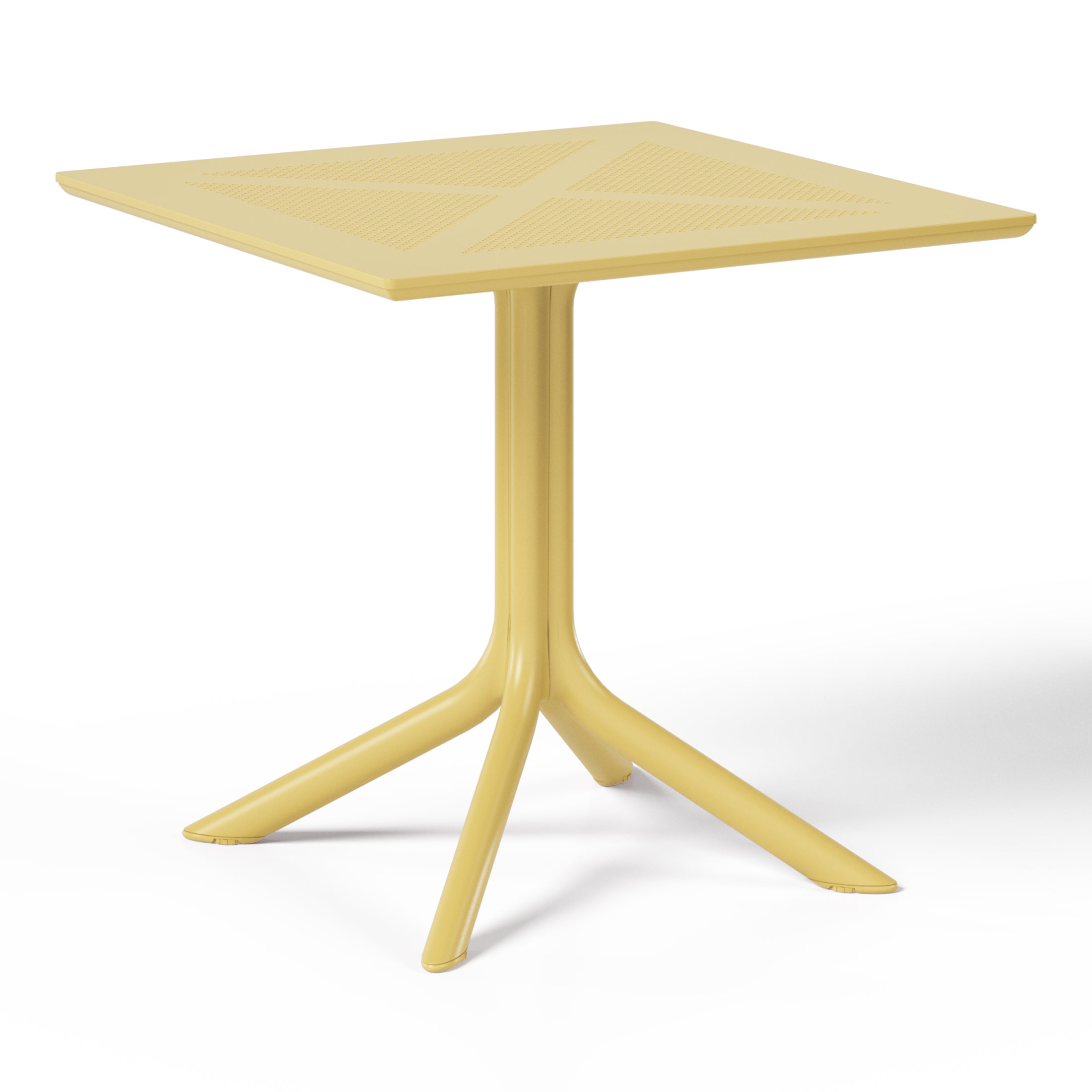 Playa 31.5" Square Plastic Outdoor Patio Dining Table for 4