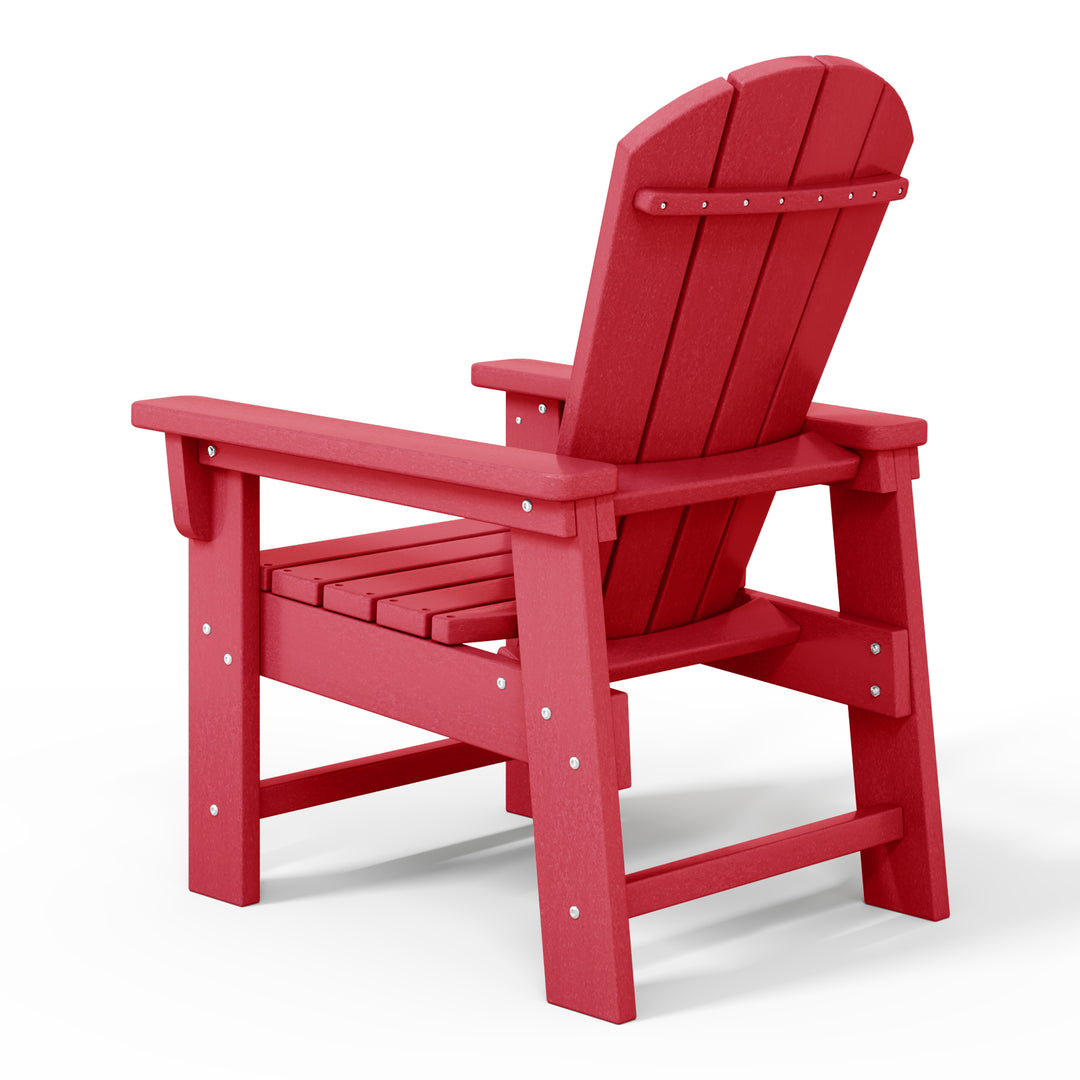 Malibu Kids Outdoor HDPE Adirondack Plastic Patio Chair