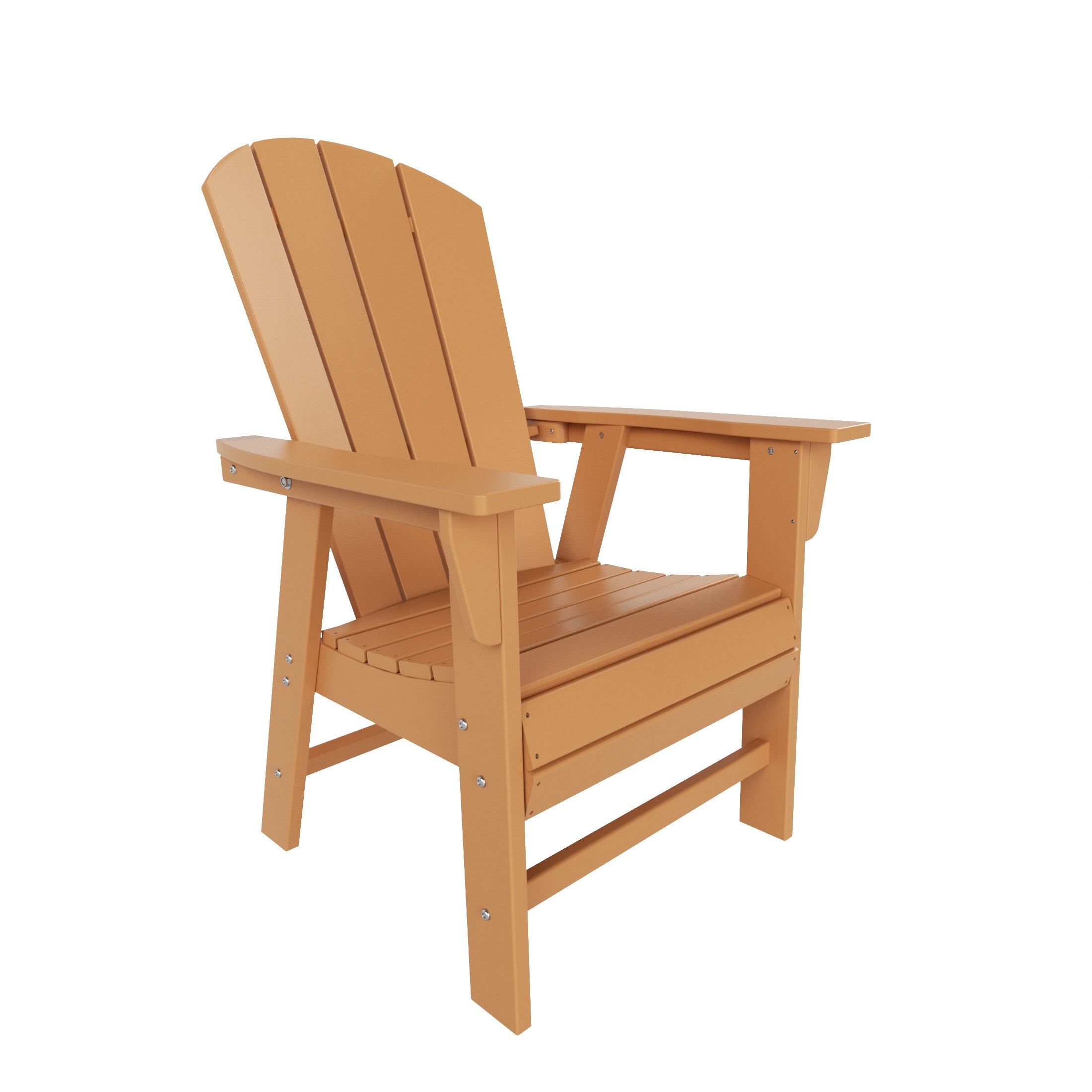 Malibu 7 Piece Outdoor Patio Dining Table and Adirondack Armchair Set
