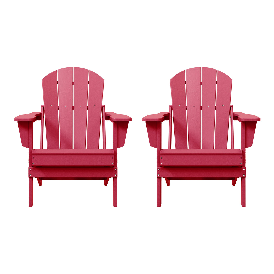 Malibu Westintrends 2 piece set outdoor folding Poly Adirondack chair