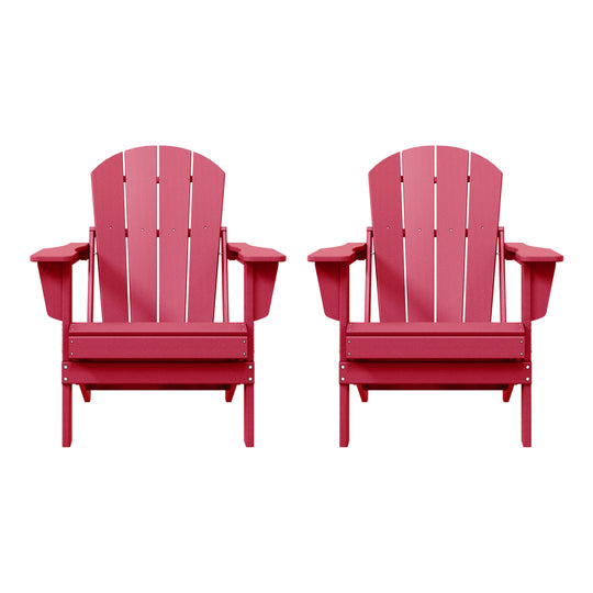 Malibu Westintrends 2 piece set outdoor folding Poly Adirondack chair