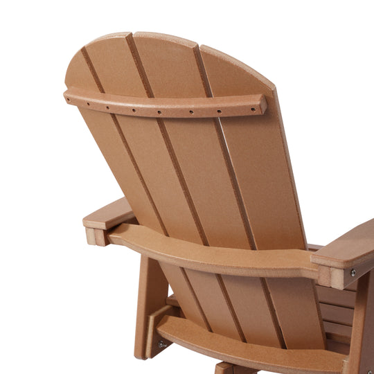 Malibu Outdoor HDPE Tall Adirondack Bar Height Chair With Cup Holder