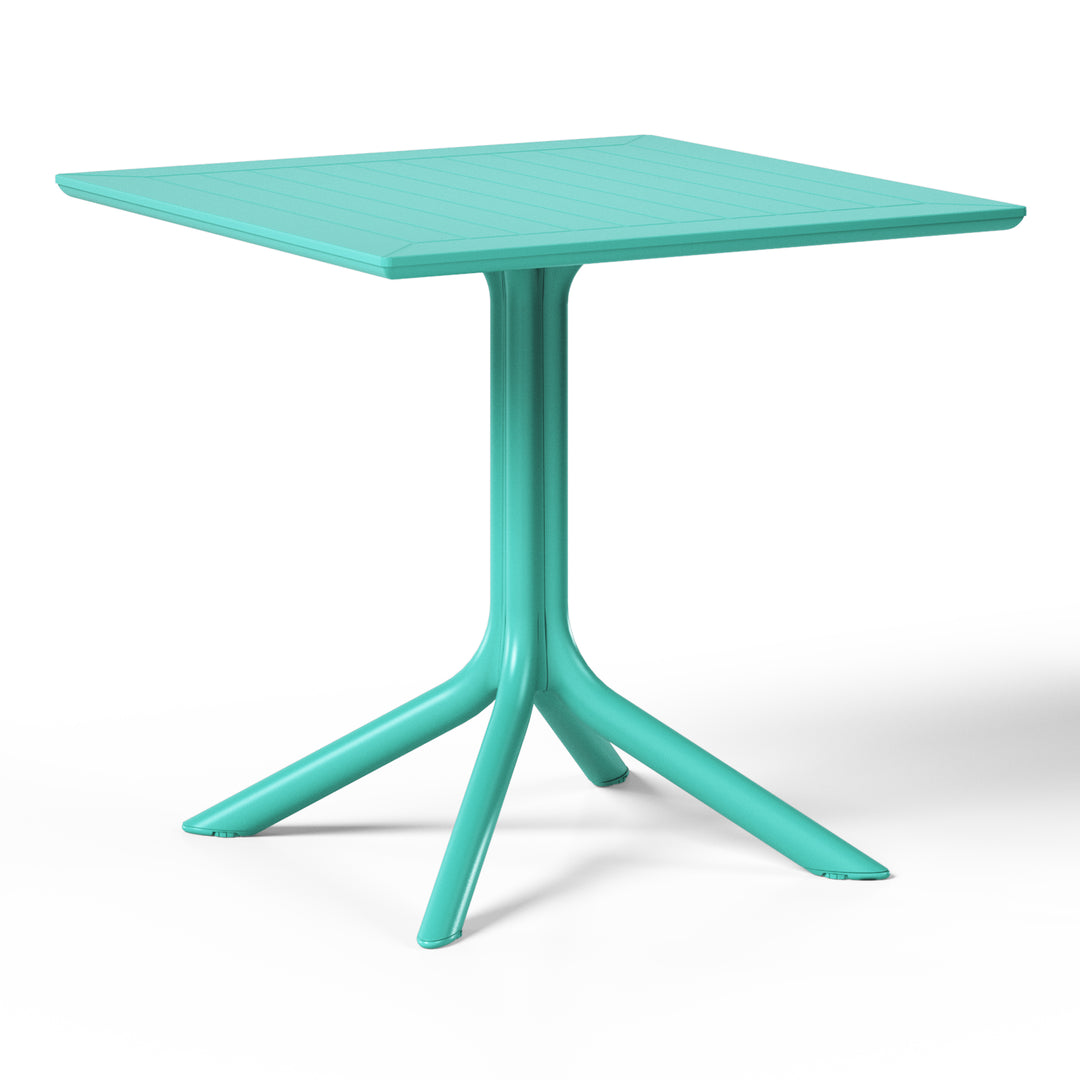 Playa 31.5" Square Outdoor Plastic Resin Patio Dining Table for 4