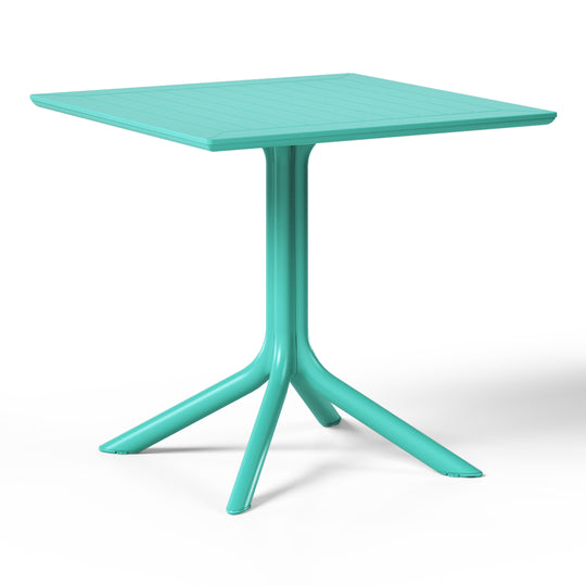 Playa 31.5" Square Outdoor Plastic Resin Patio Dining Table for 4