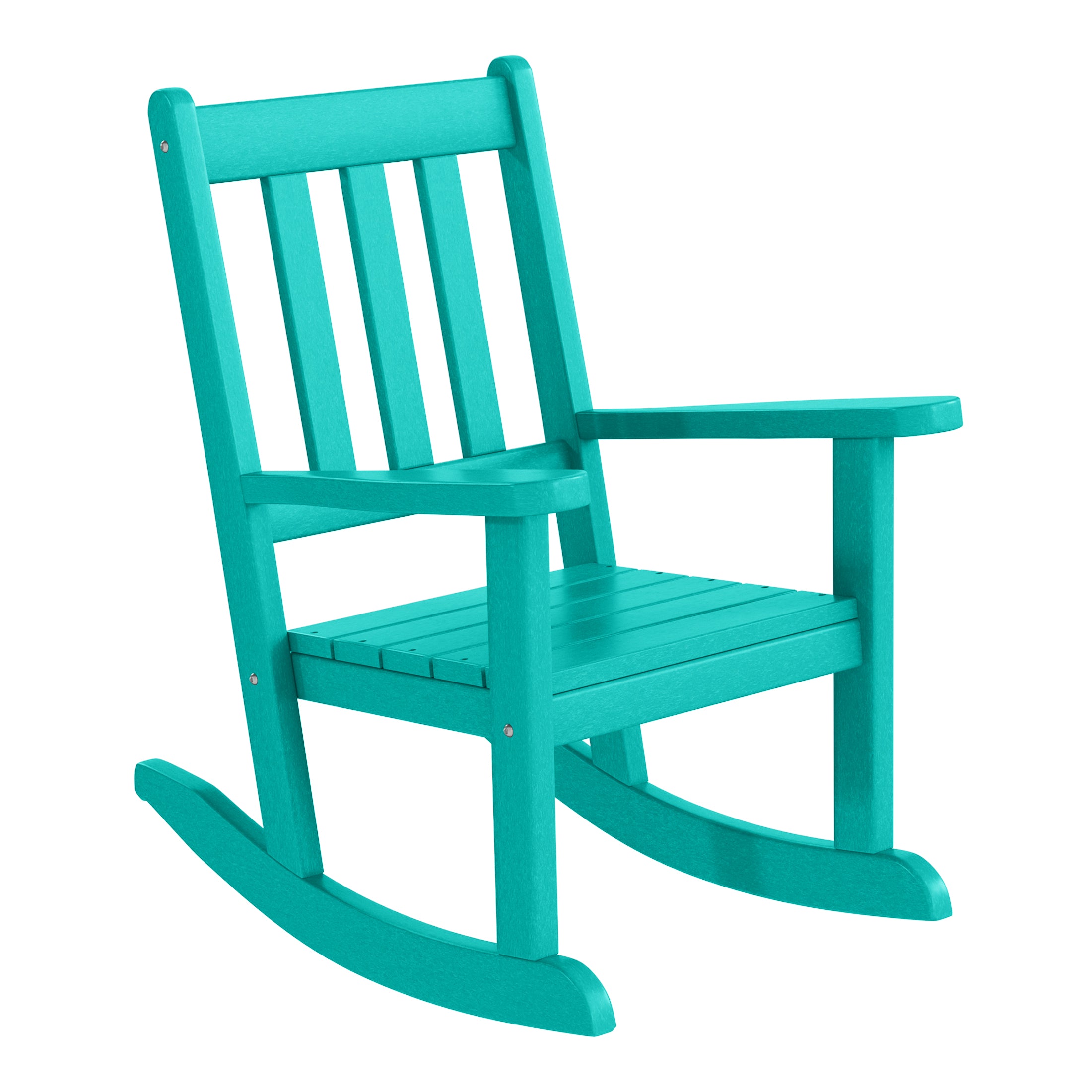 Malibu 3-Piece Kids Outdoor Rocking Chairs Set With Kids Square Side Table