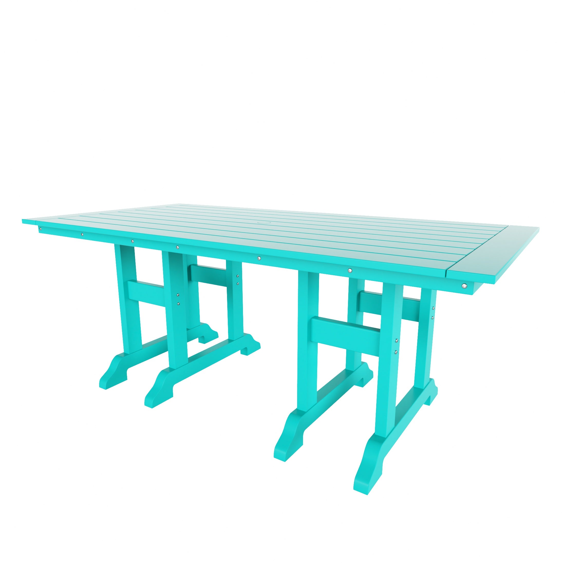 Malibu 6-Piece HDPE Outdoor Rectangle Dining Patio Table and Chairs Set