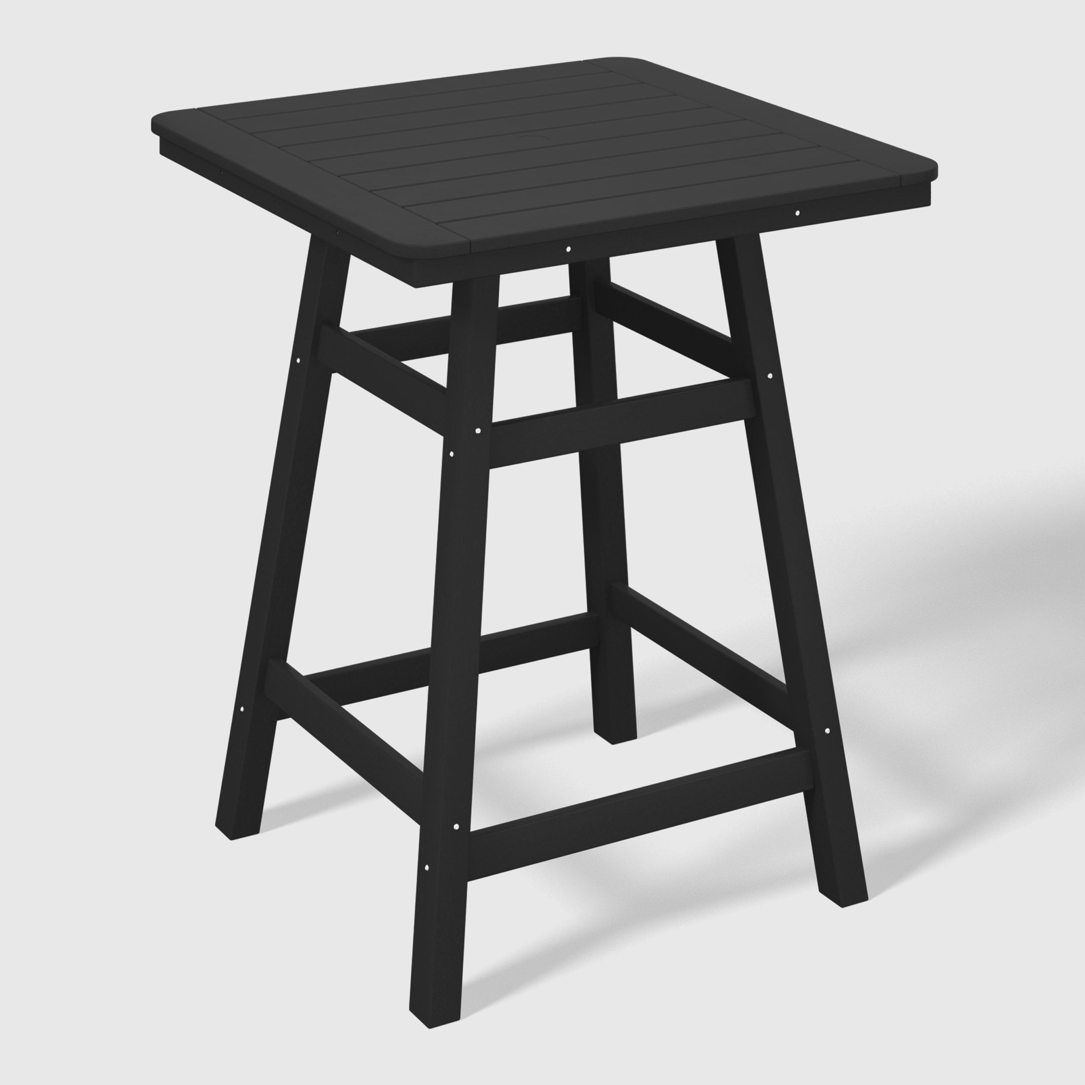 Malibu 5-Piece HDPE Outdoor Patio Dining Bar Bistro Table Set with Counter High Bar Stool
