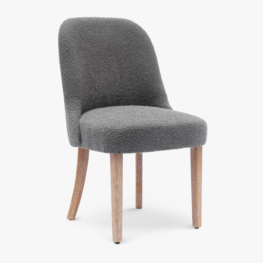 Genevieve Mid-Century Modern Upholstered Boucle Dining Chair