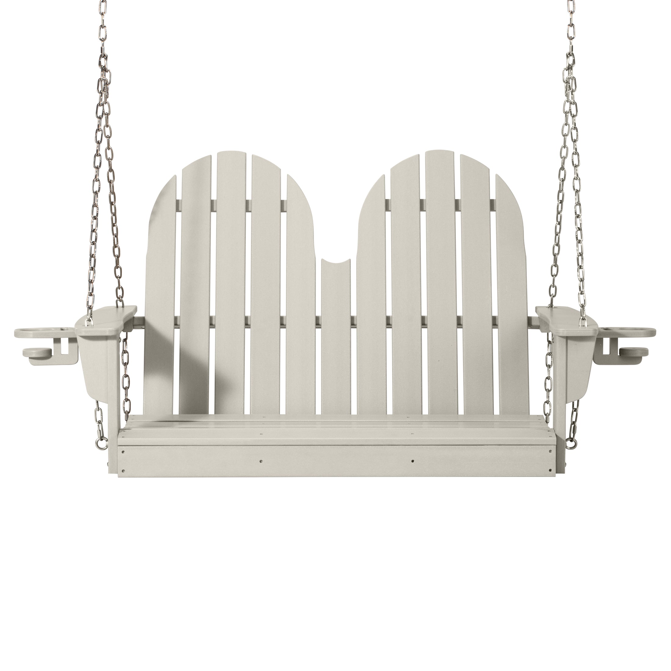 St. Augustine 4ft Outdoor HDPE Poly Farmhouse Hanging Porch Swing With Cup Holders