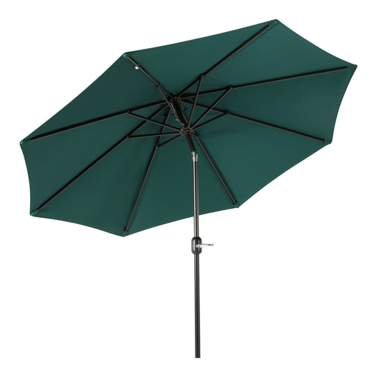 Paolo 9 ft. Patio Table Umbrella with Bronze color round free standing weight base kit