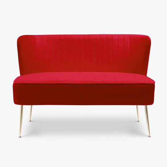 Phoebe Mid Century Modern Tufted Velvet Loveseat Sofa and Chair Set