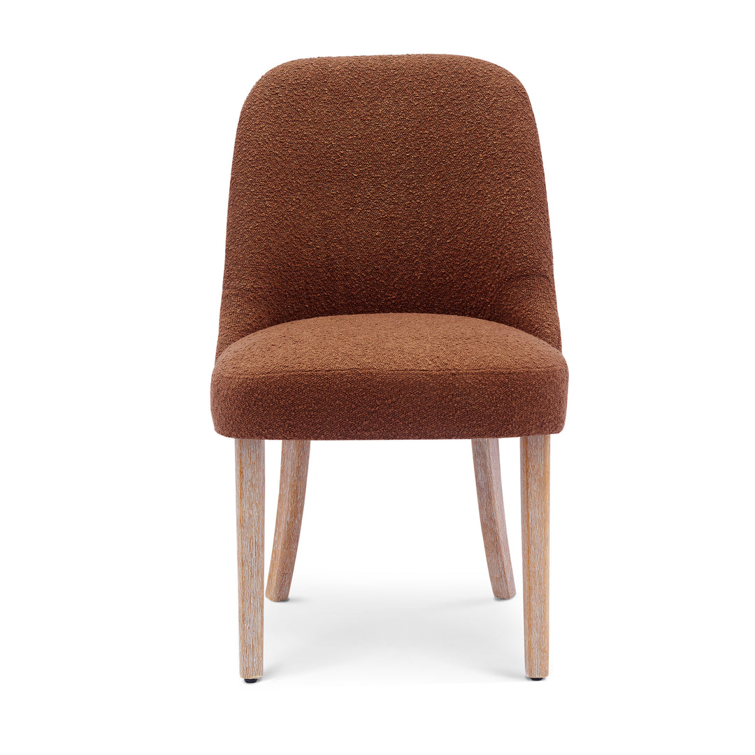 Genevieve Mid-Century Modern Upholstered Boucle Dining Chair (Set of 6)