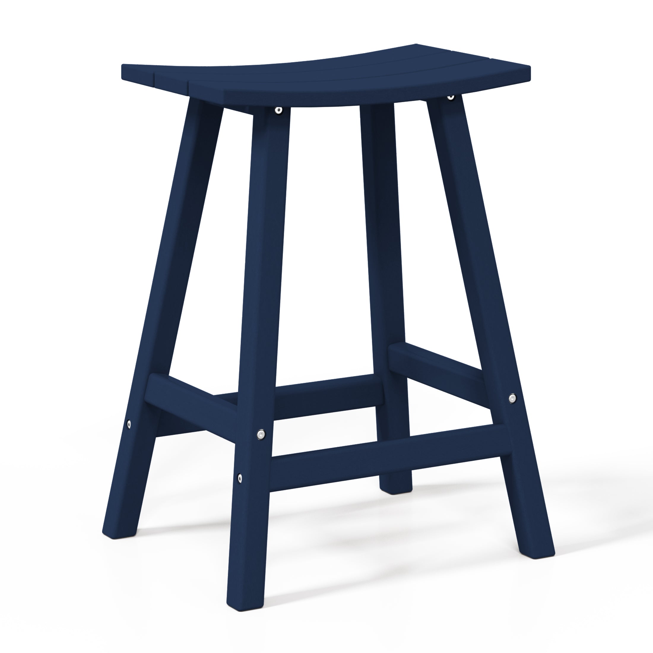 Malibu 24" HDPE Outdoor Patio Counter Height Bar Stools (Set of 2)