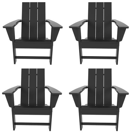 Ashore Modern Outdoor Folding Adirondack Chair (Set of 4)